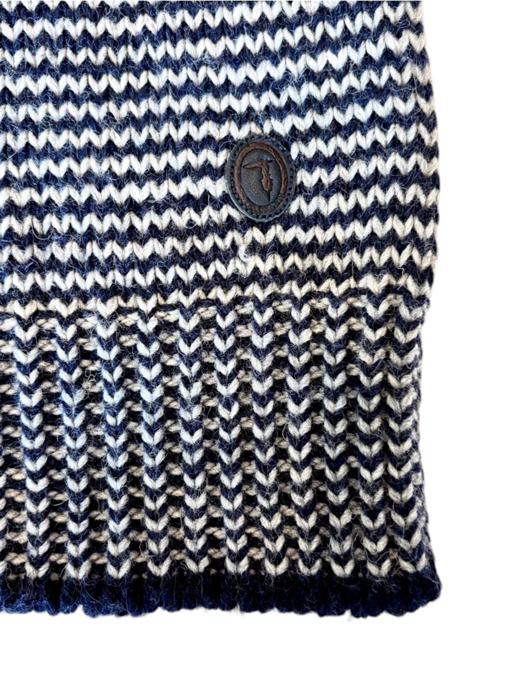 Trussardi Junior Sweater Unisex Italian Wool Blend Designer Knit EU V-Neck 14 - Picture 6 of 15